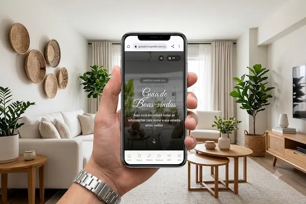 Digital house manual displayed on a phone, with icons and short sections