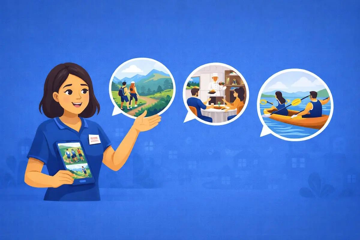 Don't just recommend tourist spots: sell experiences at your rental